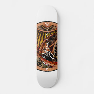 Tattoo van hout skateboard