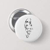 Tattoo van Lioness silhouette Ronde Button 5,7 Cm (Voorkant /achterkant)