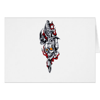 Tattoo van stammen met de schedel