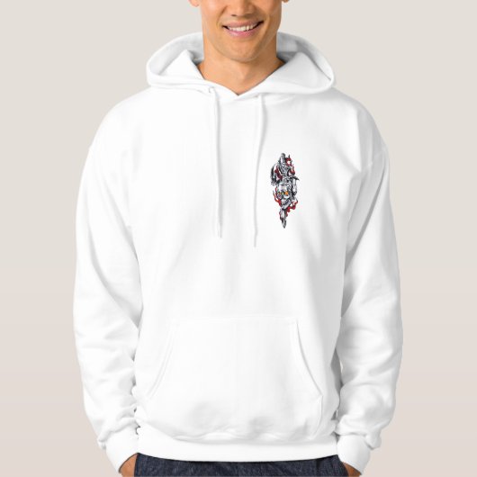 Tattoo van stammen met de schedel hoodie (Voorkant)