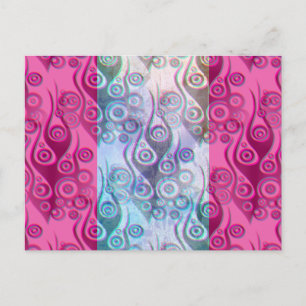 Tattoo vlammen en cirkels patroon + uw achtergrond briefkaart
