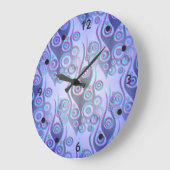 Tattoo vlammen en cirkels patroon + uw achtergrond grote klok (Hoek)