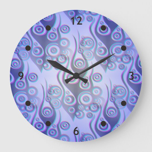 Tattoo vlammen en cirkels patroon + uw achtergrond grote klok (Voorkant)