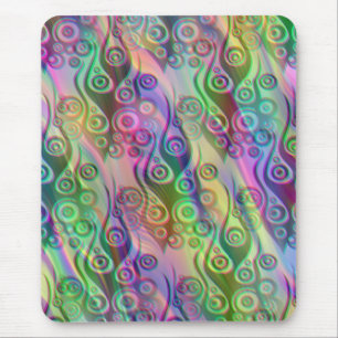 Tattoo vlammen en cirkels patroon + uw achtergrond muismat