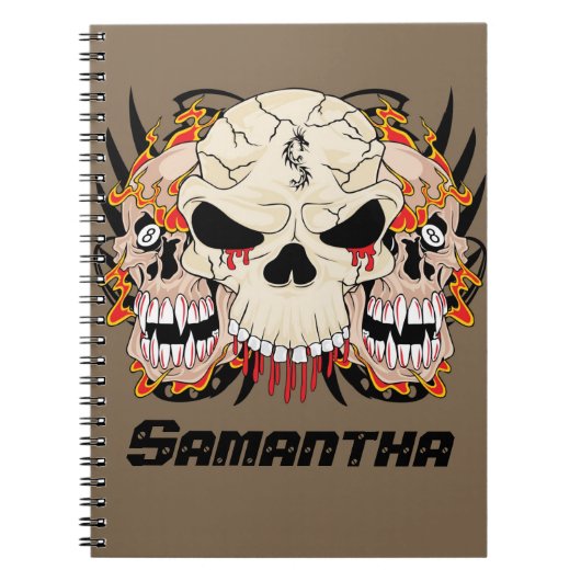 Tattoo Vlamvuur Spiral Notitieboek (Voorkant)