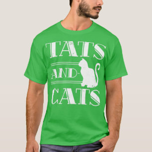 Tattoo voor retro-inkt voor katten en katten t-shirt