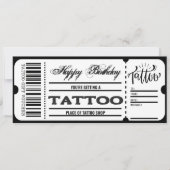 Tattoo Voucher Certificaat Ticket Cadeau Kaart (Voorkant)