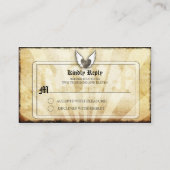 Tattoo Winged hart RSVPCards Informatiekaartje (Achterkant)