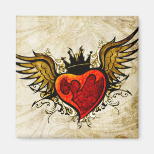  Tattoo Winged Heart Magnet Magneet
