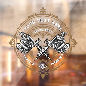  Tattoo Winkelmachine Pistolen Deuren aanpassen Raamsticker (Vel 2)