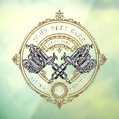  Tattoo Winkelmachine Pistolen Deuren aanpassen Raamsticker (Vel 3)