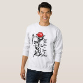 Tattoo Wolf Head et Red Rose Sweatshirt (Devant entier)