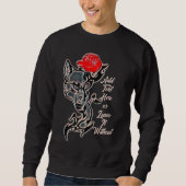 Tattoo Wolf Head et Red Rose Sweatshirt (Devant)