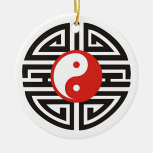 Tattoo Yin & Yang Keramisch Ornament
