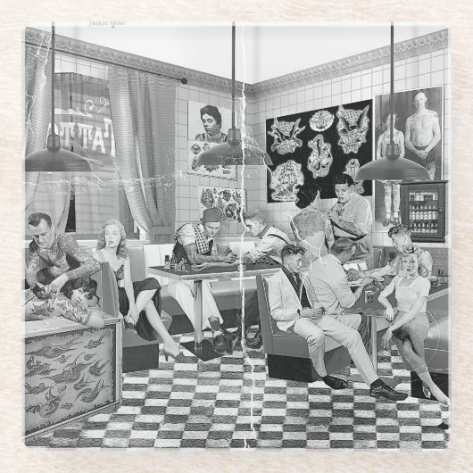 Tattoo You! Glazen Onderzetter (Voorkant)