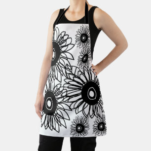 Tattoo Zonnebloem Bloem Zwart Wit Tattoo Bloem Schort