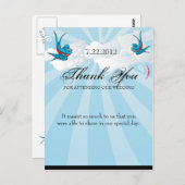 Tattoo zwaluwen en scroll urban dank u. briefkaart (Voorkant / Achterkant)