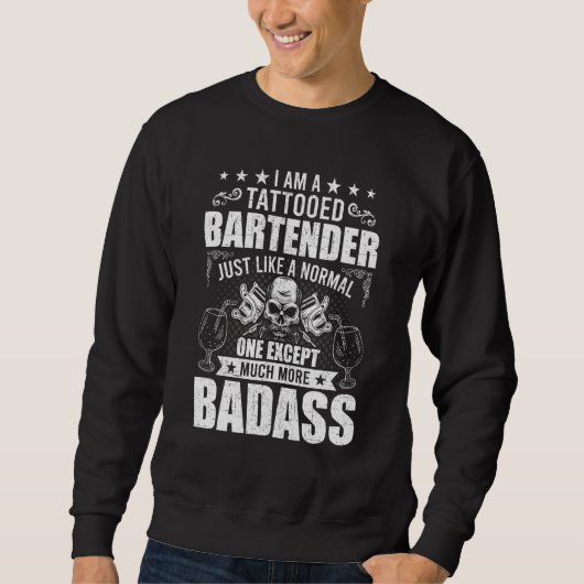 Tattooed Bartender Bartending Bartender Trui (Voorkant)