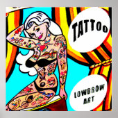 tattooed blonde model poster (Devant)