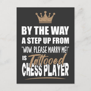 Tattooed Chess Player is de ultieme in beroep Briefkaart