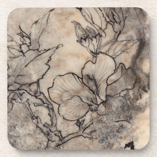 Tattooed Floral I Drankjes Onderzetter (Voorkant)