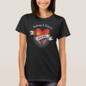 Tattooed Heart Voeg namen en datum toe T-shirt (Voorkant)