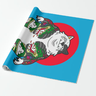 Tattooed Sumo Cat |Adorable Cat Cadeaupapier