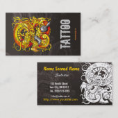 Tattooer Dragon Gold Visitekaartje (Voorkant / Achterkant)