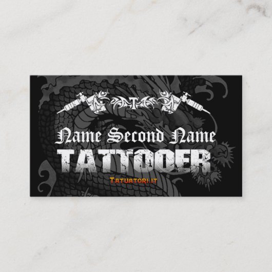 Tattooer Japanse draak Visitekaartje (Voorkant)