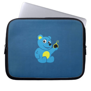 Tattoog Cartoon Evil Teddy Bear Laptop Sleeve