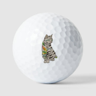 Tattookatze golfballen