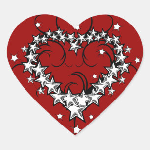tattoos_008(1) ZWARTE WITTE RODE VERLICHTE TATTOO Hart Sticker