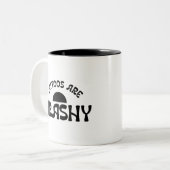 Tattoos Are Trashy Bold Black Typography Mug (Devant gauche)