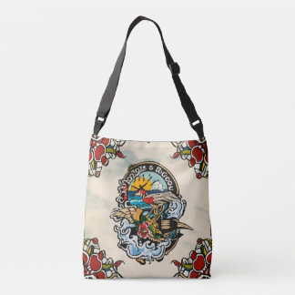  Tattoos Crossbody Bag - Retro Ink Art Design Tas