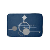 Tattoos Line Art | Abstract Navy blauw donkergrijs Badmat (Voorkant)
