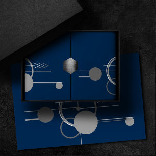 Tattoos Line Art   Abstract Navy blauw donkergrijs Tissuepapier