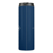 Tattoos Line Art | Abstracte Navy Blue Grey Custom Thermosbeker (Achterkant)