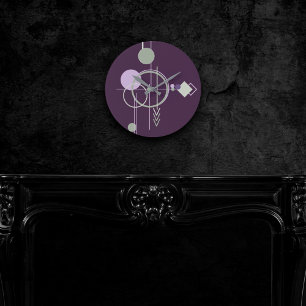 Tattoos Linework   Boheems Paarse groene Abstract Ronde Klok