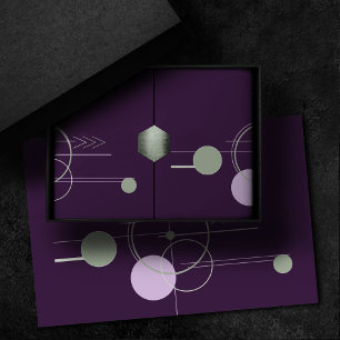 Tattoos Linework   Boheems Paarse groene Abstract Tissuepapier