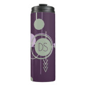 Tattoos Linework | Boheemse Paarse Groene Custom Thermosbeker (Voorkant)
