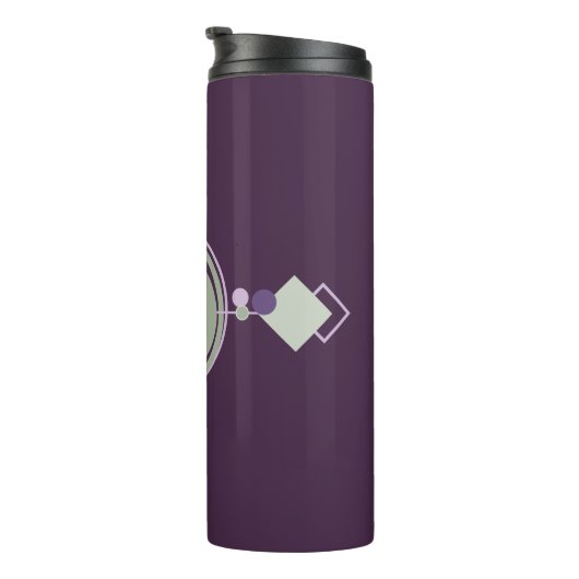 Tattoos Linework | Boheemse Paarse Groene Custom Thermosbeker (Geroteerd rechts)