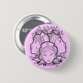 tattoos meisjes ronde button 5,7 cm (Voorkant /achterkant)