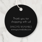 Tattoos Moderne Art Deco | Zwart en grijs bedankt Bedankjes Labels (Achterkant)