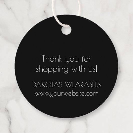 Tattoos Moderne Art Deco | Zwart en grijs bedankt Bedankjes Labels (Achterkant)