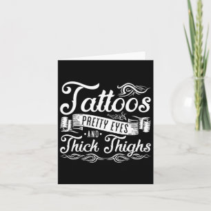 Tattoos ogen en dikke dijen 2 kaart