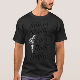 Tattoos  ogen en dikke dijen t-shirt