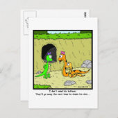 Tattoos: Snake Cartoon Briefkaart (Voorkant / Achterkant)