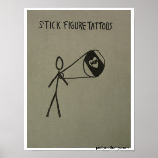 tattoos stokfiguren poster
