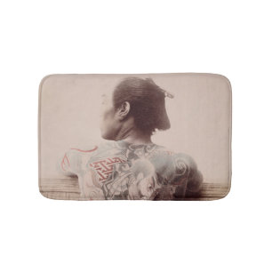 Tattoos van de Japanse Bridegroom, c.1880 (foto) Badmat