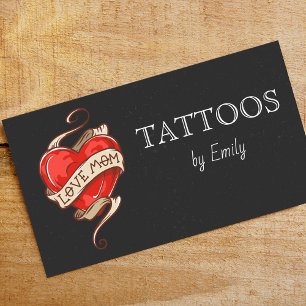 Tattoos van Jouw naam Simple Minimal Grungy Visitekaartje